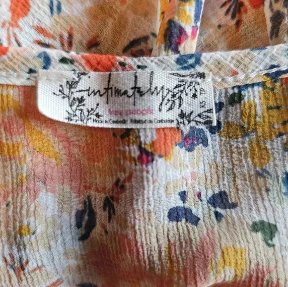 Intimately Free People Bodysuit Top Women’s Size XS Floral ~ Say It To Me - Picture 11 of 12